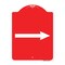 Signmission Designer Series Sign-Right Arrow, Red & White Aluminum Architectural Sign, 18" x 24", RW-1824-22975 A-DES-RW-1824-22975 - alternate 1